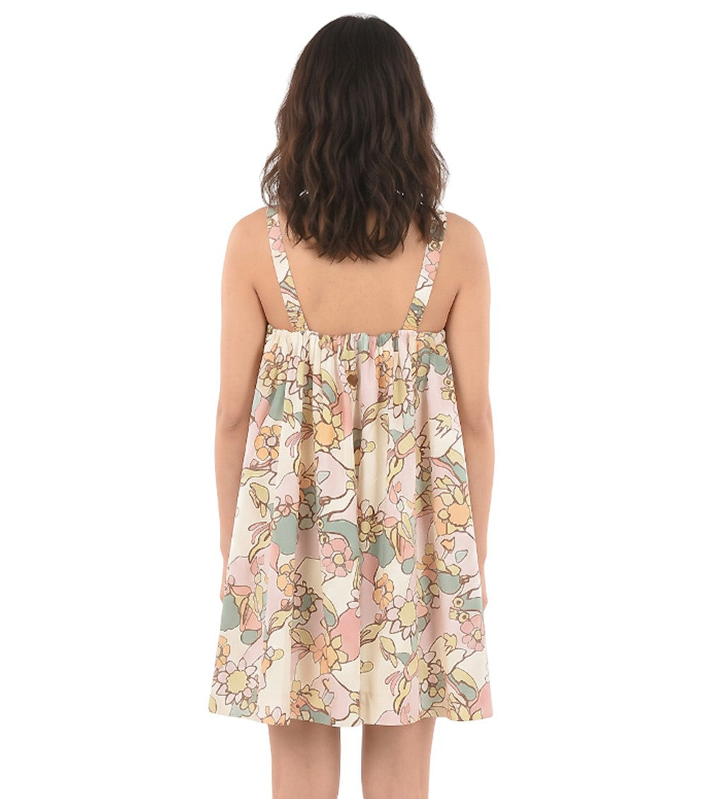 Multicolor Scoop Neck Mini Dress 2