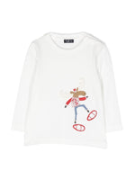 Baby Boy White Graphic T-Shirt 1