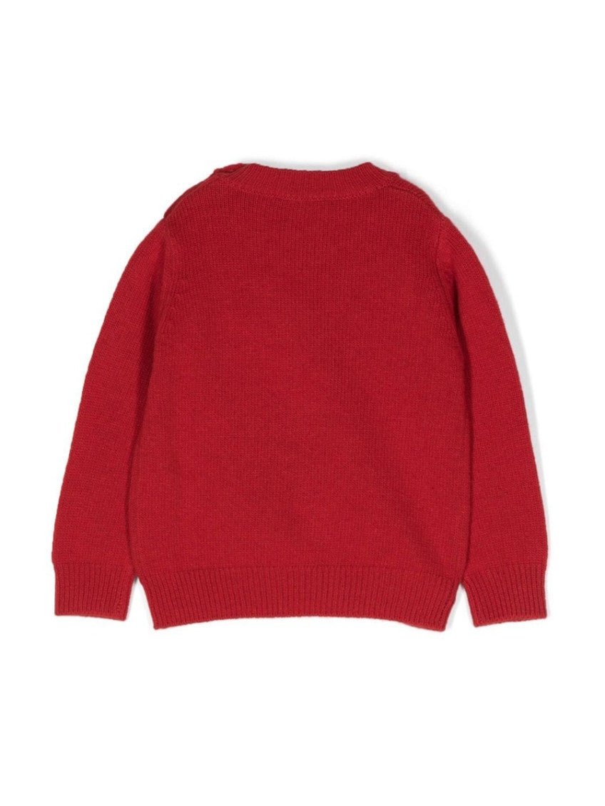 Baby Boy Red Embroidered Sweater 2