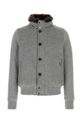 Grey Mock Collar Jacket 1