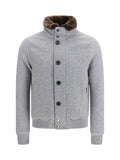 Grey Mock Collar Jacket 1