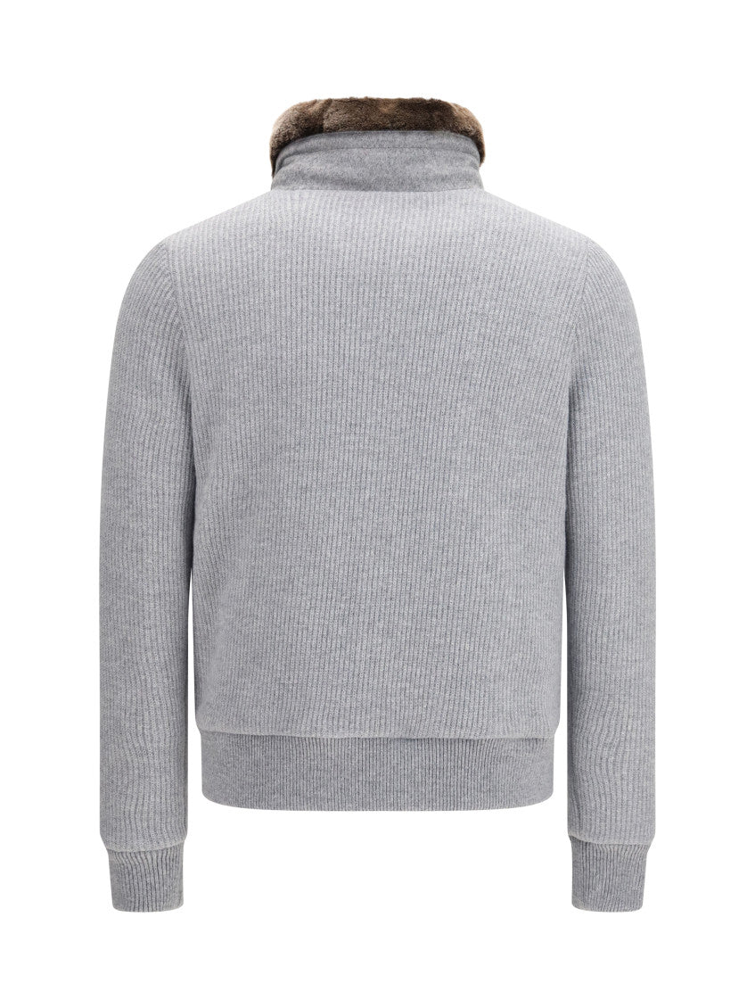 Grey Mock Collar Jacket 2