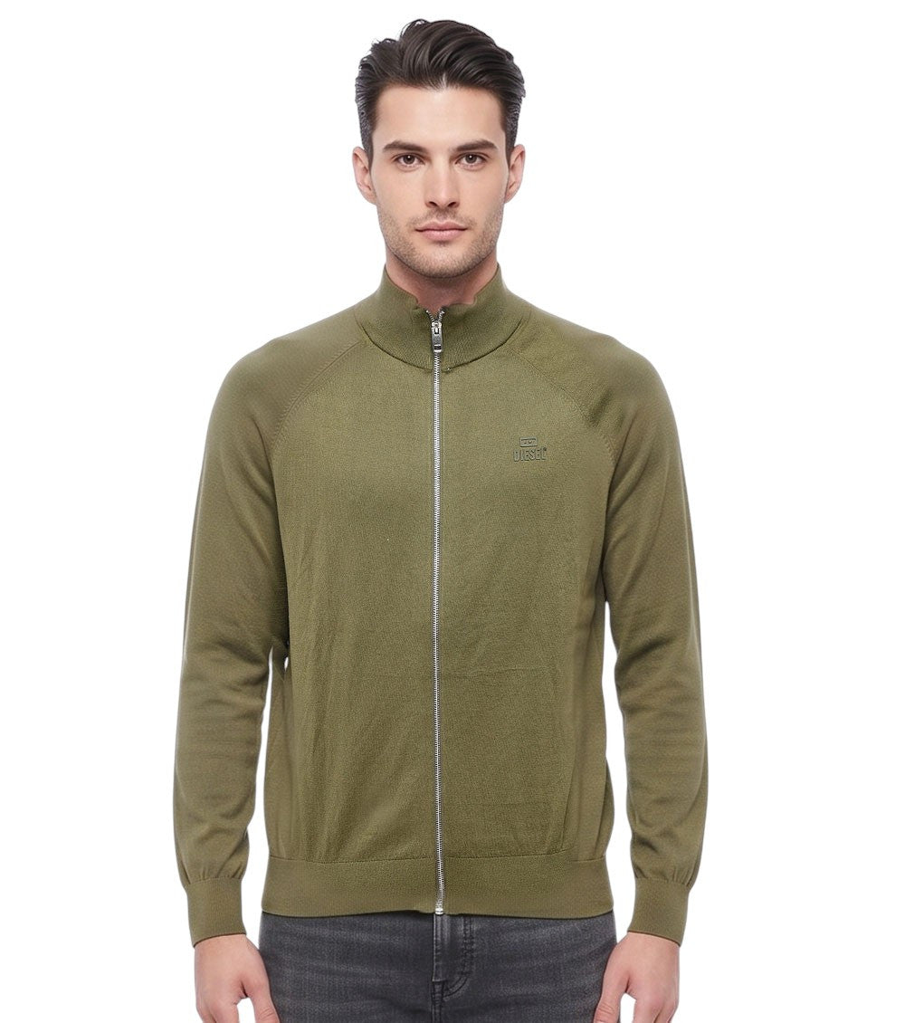 Green Zip Up Logo Sweatshirt 1