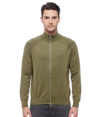 Green Zip Up Logo Sweatshirt 1