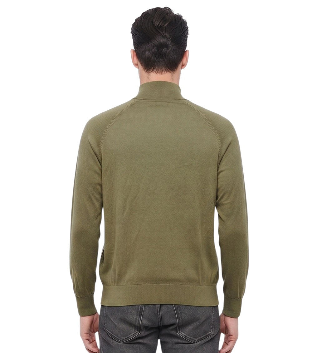 Green Zip Up Logo Sweatshirt 2