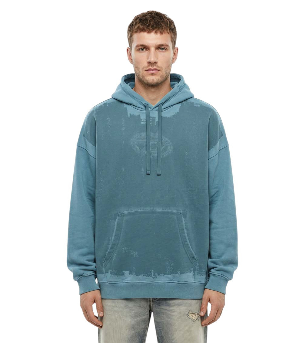Blue Relaxed Logo Hoodie 1