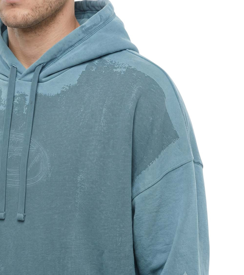 Blue Relaxed Logo Hoodie 3