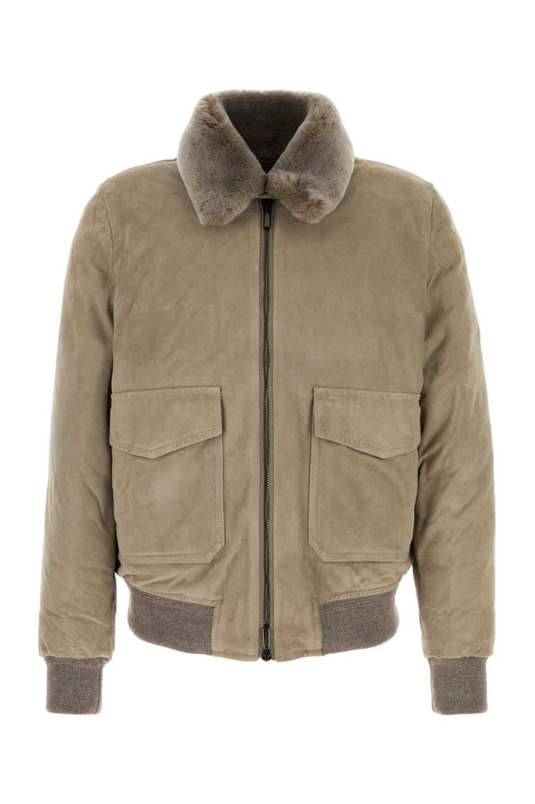 Grey Shirt Collar Jacket 1
