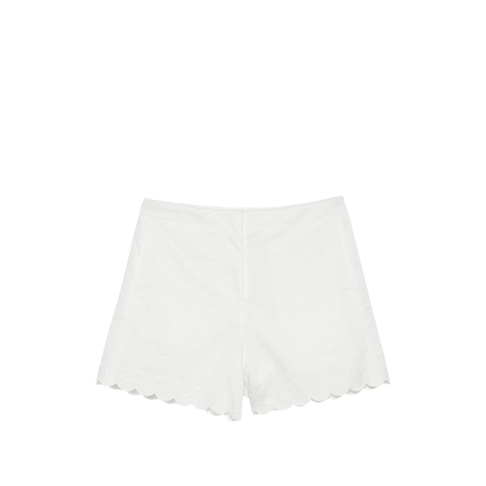 White Embroidered Shorts 1
