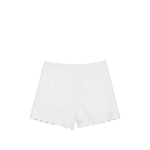 White Embroidered Shorts 1