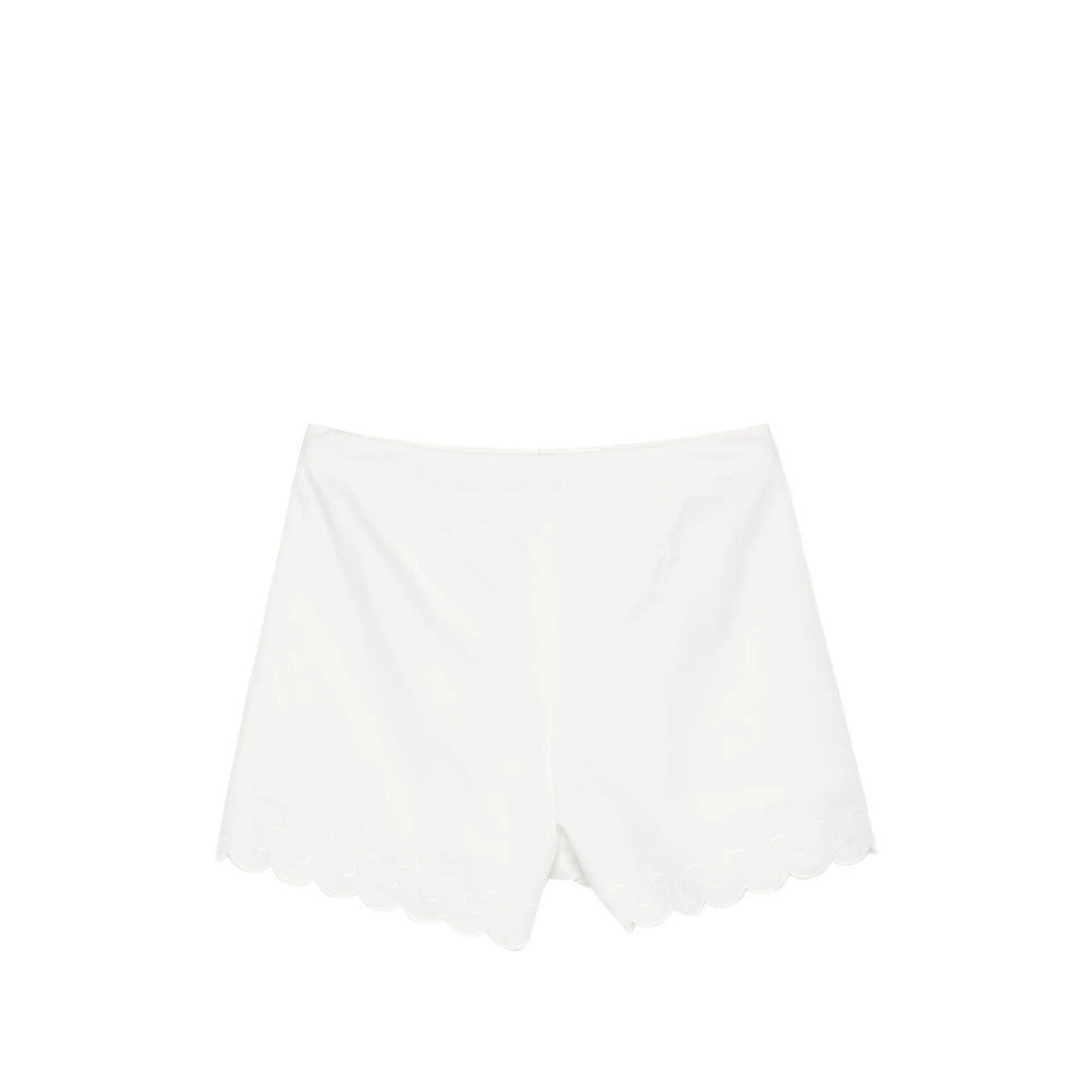 White Embroidered Shorts 2