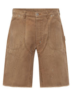 Brown Distressed Bermuda Shorts 1