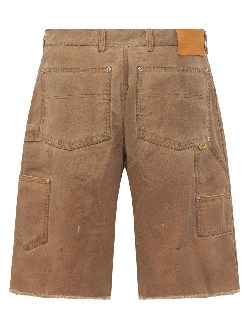 Brown Distressed Bermuda Shorts 2