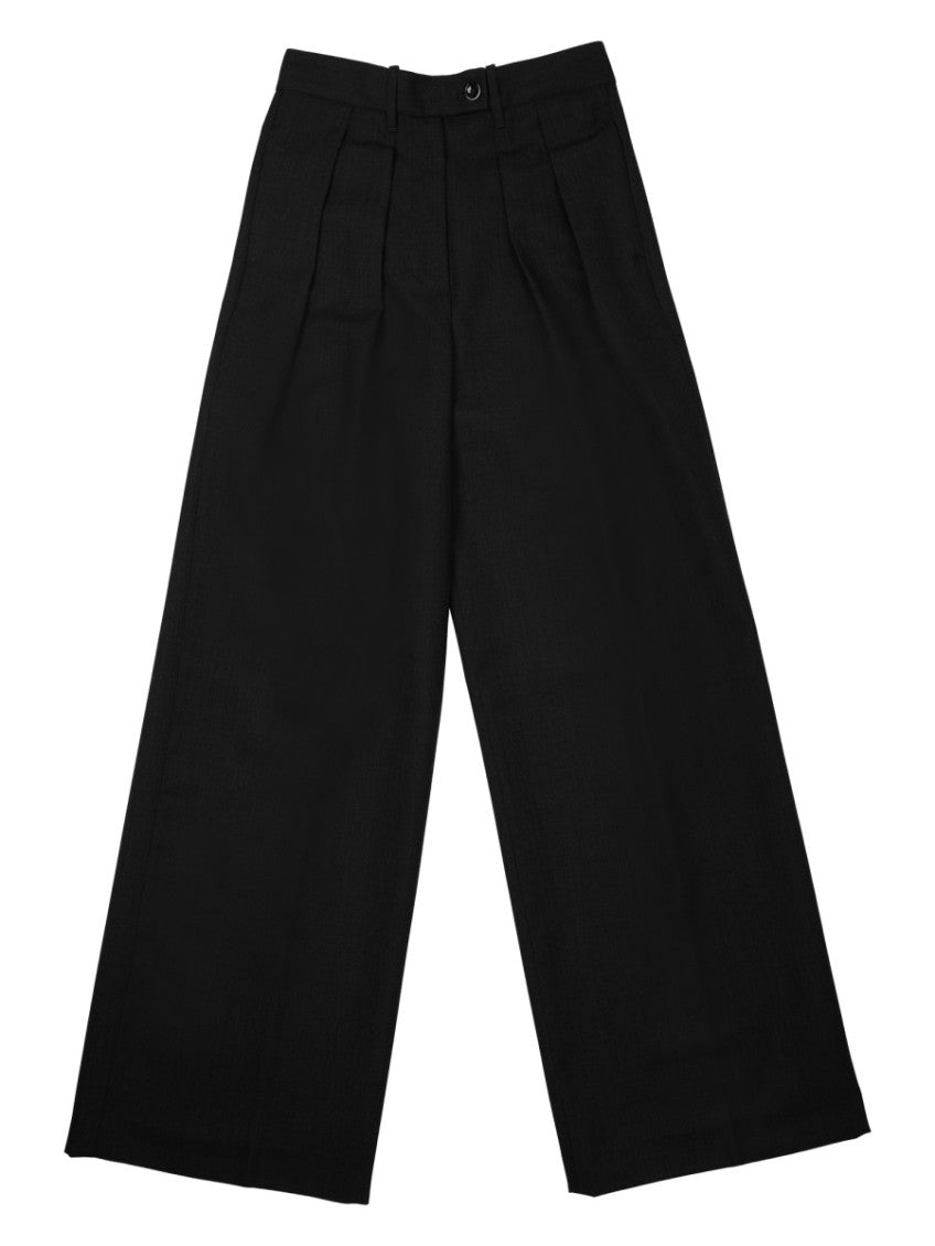 Black Loose Pleated Pants 1