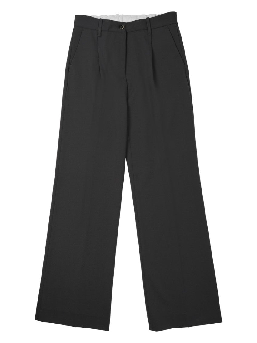 Black Tailored Pleated Pants 1