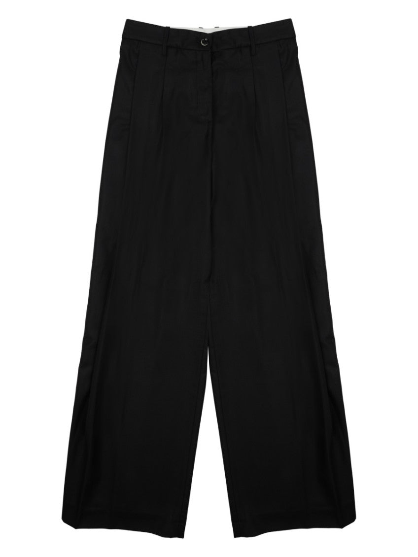 Black Relaxed Pleated Pants 1