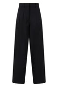 Black Relaxed Pleated Pants 1