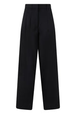Black Relaxed Pleated Pants 1