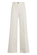 White Loose Flat Front Pant 1