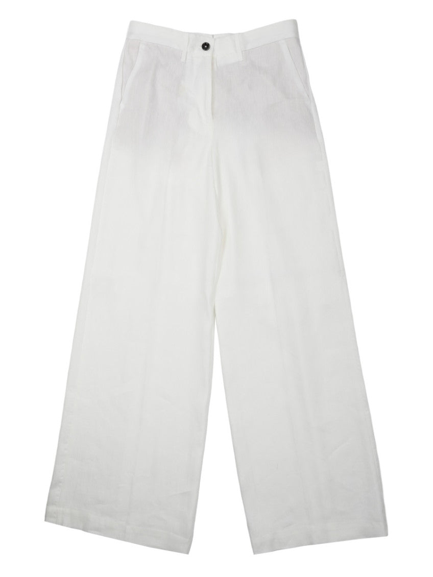 White Flat Front Pant 1