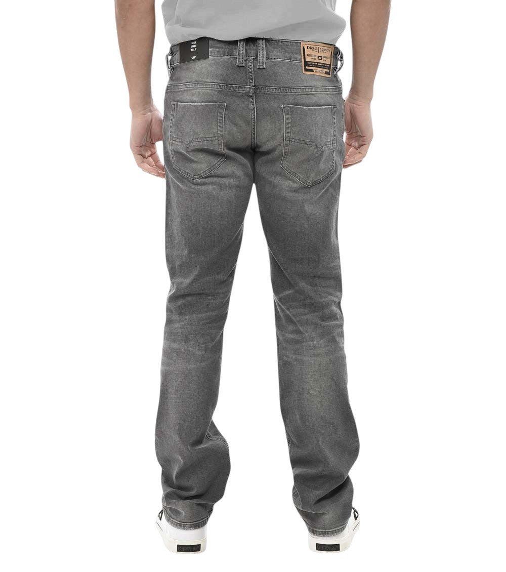 Grey Straight Mid Rise Jeans 2