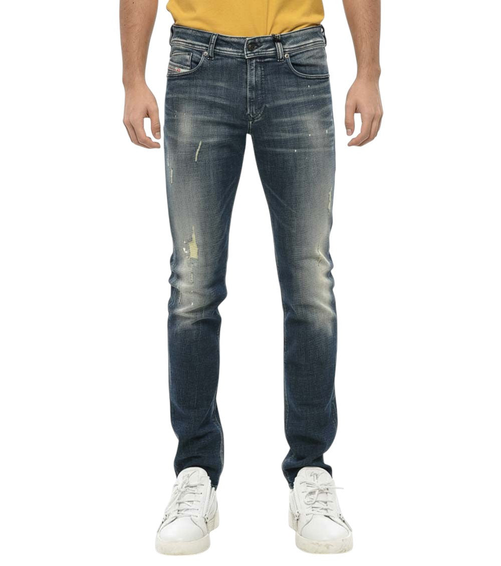 Blue Skinny Mid Rise Jeans 1