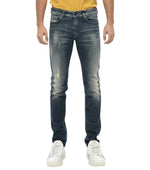 Blue Skinny Mid Rise Jeans 1