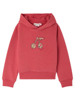 Girls Red Embroidered Hoodie 1