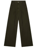 Green Loose Flat Front Pants 1