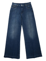 Blue Flared High Rise Jeans 1
