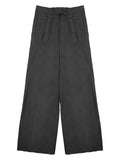 Black Flared Pleated Pants 1