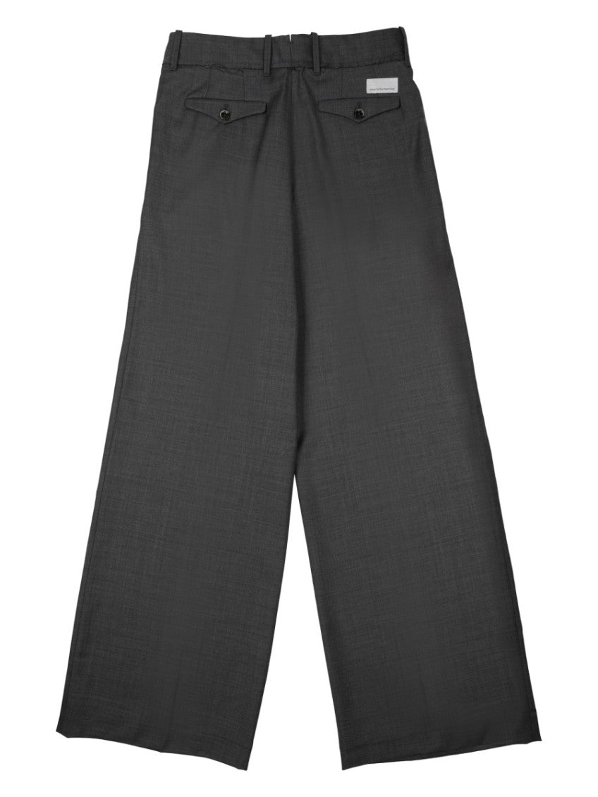 Black Flared Pleated Pants 2