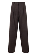 Dark Brown Flat Front Pants 1