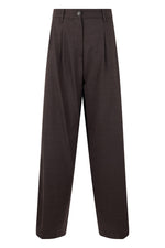 Dark Brown Flat Front Pants 1