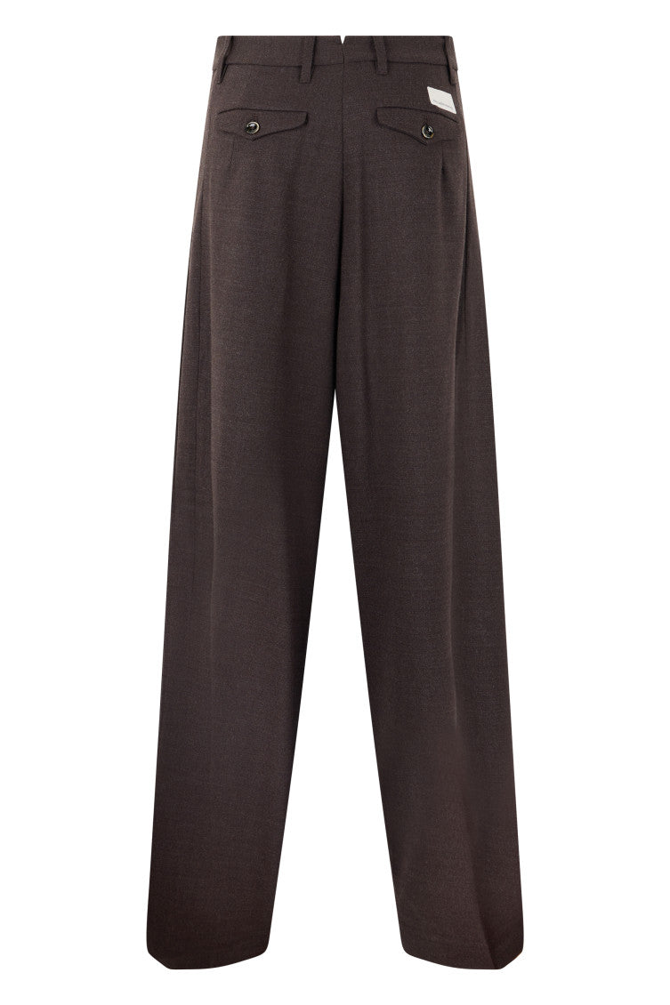 Dark Brown Flat Front Pants 2