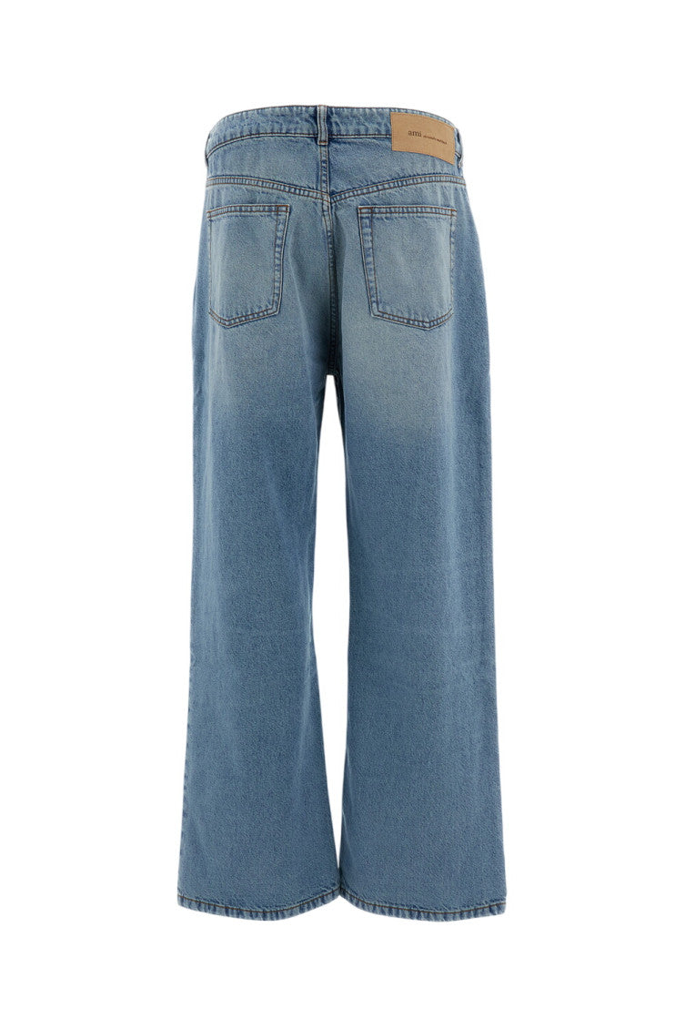 Blue Loose Mid Rise Jeans 2