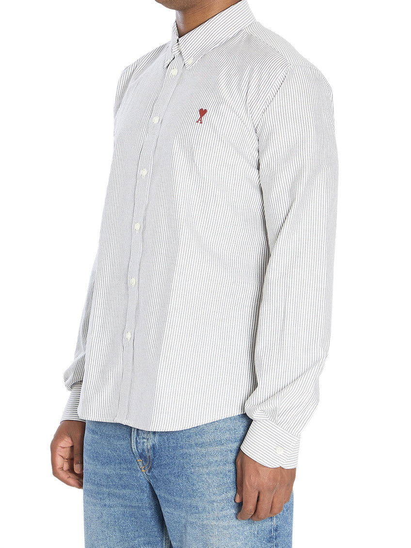 White Striped Regular Shirt 2