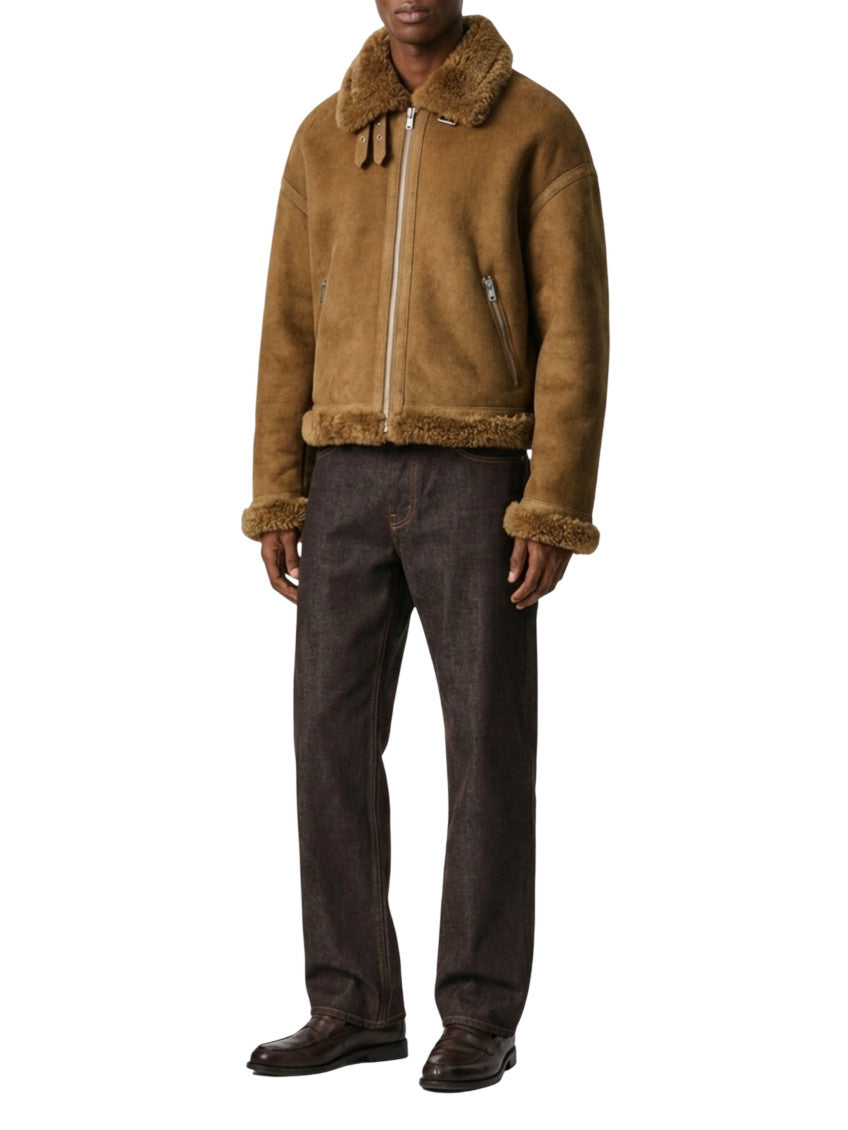 Brown Solid Leather Jacket 3