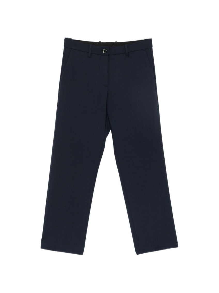 Navy Blue Tailored Flat Front Pant 1