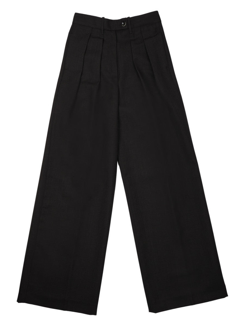 Black Loose Pleated Pants 1