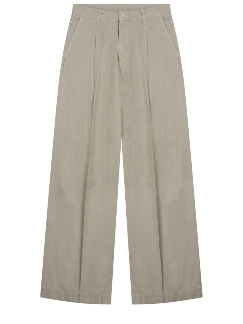 Light Grey Relaxed Pleated Pants 1