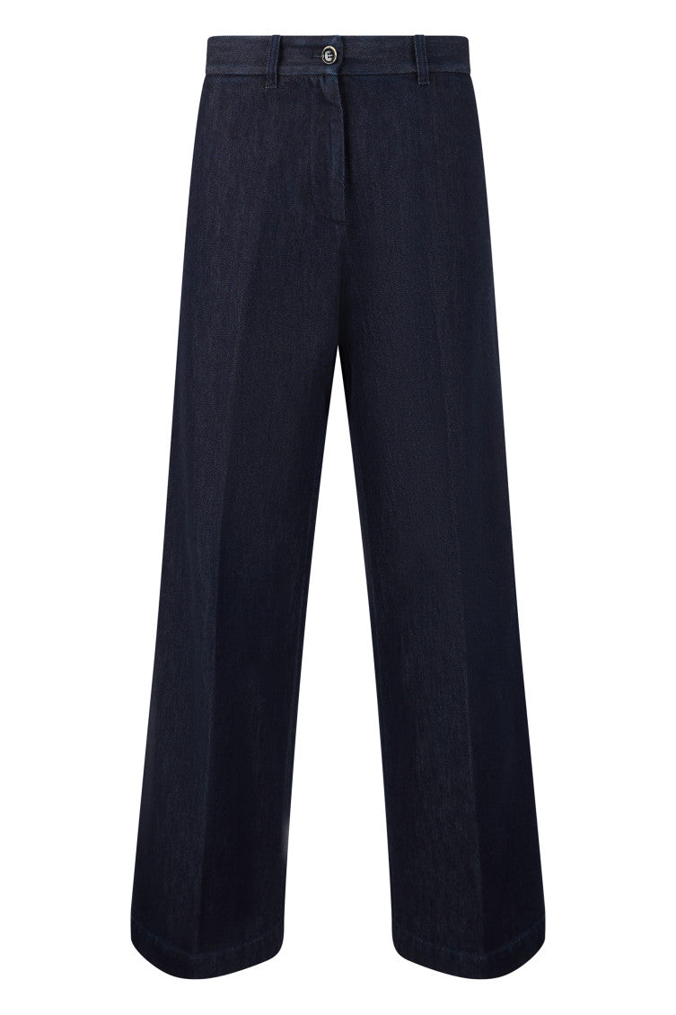 Dark Blue Flat Front Pant 1