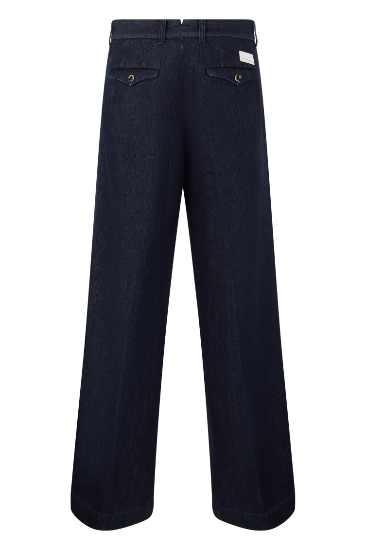 Dark Blue Flat Front Pant 2