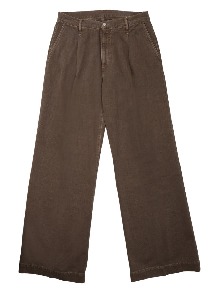 Brown Flat Front Pants 1