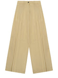 Beige Relaxed Pleated Pant 1