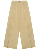 Beige Relaxed Pleated Pant 1