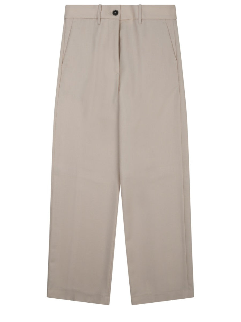 Beige Flat Front Pant 1