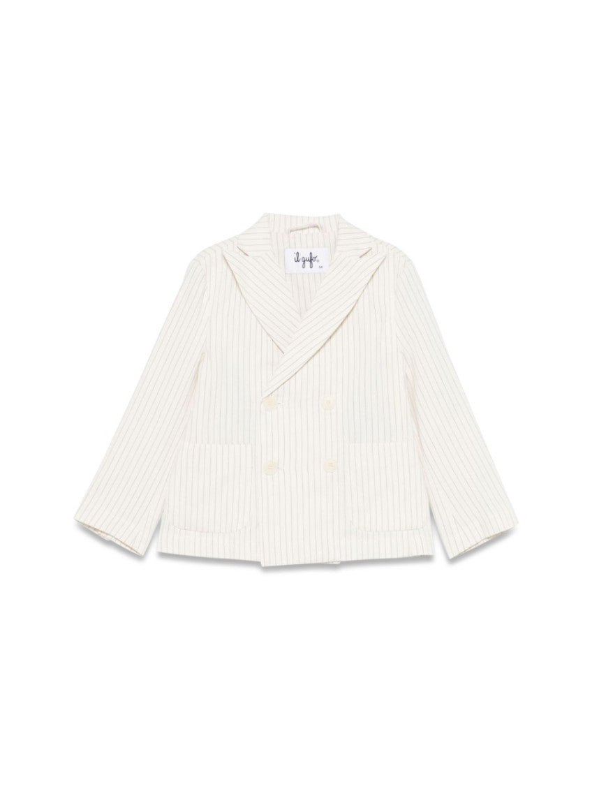 Boys White Stripes Blazer 1