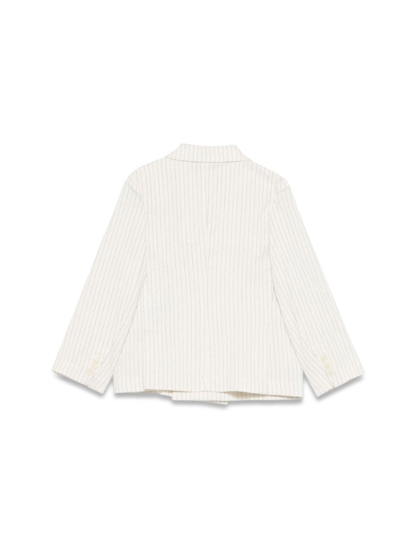Boys White Stripes Blazer 2