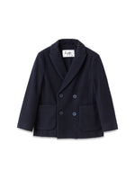 Boys Navy Blue Textured Blazer 1